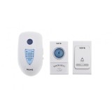 Sonerie fara fir cu un receptor , doua telecomenzi , distanta maxima 150 metri , alb