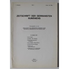 ZEITSCHRIFT DER GERMANISTEN RUMANIENS ( REVISTA GERMANISTILOR DIN ROMANIA ) , HEFT 7 , TEXT IN LIMBA GERMANA , JANUAR - JULI , 1992