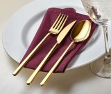 Cumpara ieftin Set tacamuri 36 bucati Allegra Auriu 23.4x23.4x23.4 cm