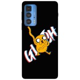 Husa compatibila cu Motorola Edge 20 model Glitched Jake, Silicon, TPU, Viceversa, Transparent, Carcasa
