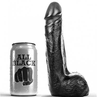 ALL BLACK - SOFT BLACK REALISTIC DILDO 20 CM foto