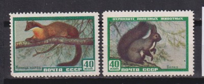 RUSIA U.R.S.S. 1959 FAUNA MI:2342-2243 MNH foto