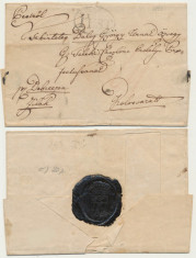 1822 plic Pesta catre Cluj grof Teleki stampila ovala sigiliu nobiliar pe verso foto