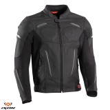 Cumpara ieftin Geaca (jacheta) barbati pentru scuter - motocicleta piele Racing/Roadster Ixon vara model Ceros culoare: negru Negru/antracit XXXL