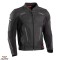 Geaca (jacheta) barbati pentru scuter - motocicleta piele Racing/Roadster Ixon vara model Ceros culoare: negru Negru/antracit M