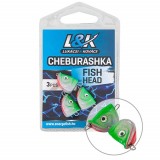Plumb L&amp;K Cheburashka Fish Head, 4buc/plic (Greutate plumb: 3g)
