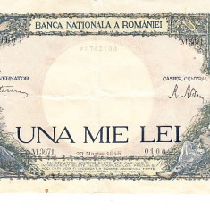 M 1 - Bancnota Romania - 1000 lei - emisiune 20 martie 1945