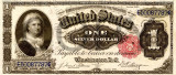 1 dolar 1891 Reproducere Bancnota USD , Dimensiune reala 1:1