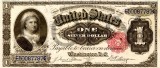 1 dolar 1891 Reproducere Bancnota USD , Dimensiune reala 1:1