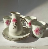 SET CESTI DE CAFEA SI LATIERA, portelan fin Czehoslovakia