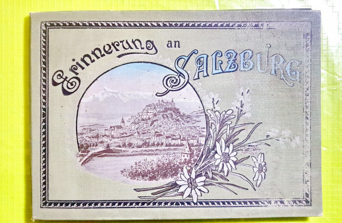 D567-Album vechi Amintire SALZBURG anii cca 1900-1930. Coperta groasa, panzata,