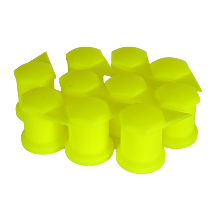 Set 10 Bucati Capac Plastic Pentru Prezon Roata Cu Indicator 33 Neon