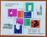 GRENADA-&#039;&#039;Omagiu -Centenar-M GANDHI-&#039;&#039; COLITA-MNH LUX -NESTAMPIL.-VEZI SCAN