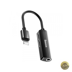 Adaptor Audio Lightning - Lightning / 3.5mm Baseus L52 Negru CALL52-01