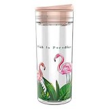 Cumpara ieftin Sticla pentru apa SlideCup Crystal - Flamingo | Chic mic