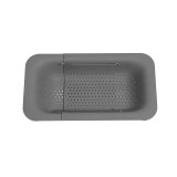 Cos pentru scurgere chiuveta de bucatarie, flippy, plastic, telescopic, 36x20x5 cm, gri