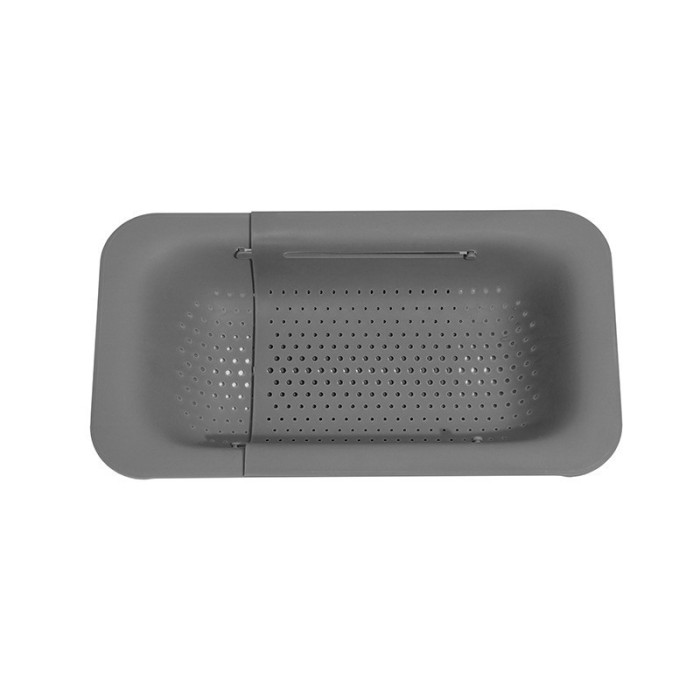 Cos pentru scurgere chiuveta de bucatarie, flippy, plastic, telescopic, 36x20x5 cm, gri