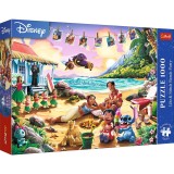 Puzzle trefl 1000 premium plus disney lilo si stitch petrecere pe plaja