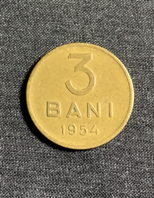 Moneda 3 bani 1954 RPR foto