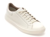 Pantofi sport GEOX albi, U455WD, din piele naturala