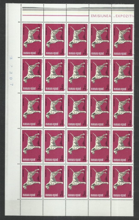 TSV$ - 1981 LP 1024 EXPO NATIONALA CANINA SERIA IN BLOC DE 25/JUM.COALA MNH/**