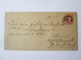 Rar! Plic istoric circulat 1864 Pressburg(Bratislava)-Viena cu sigiliu de ceara