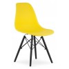 Scaun stil scandinav, Artool, Osaka, PP, lemn, galben si negru, 46x54x81 cm, Leobert