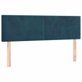 Cumpara ieftin Tablii de pat, albastru inchis, 144x5x78/88 cm, catifea