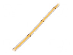 Banda LED COB alb cald 320 LED/m 8mm IP20 180&deg; 8W/m 24VDC