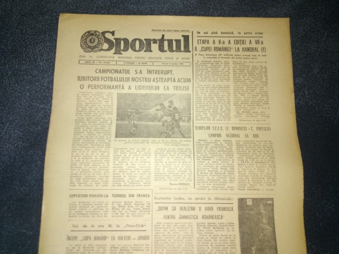 ZIARUL SPORTUL 2 MARTIE 1984