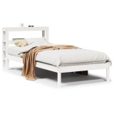 Cumpara ieftin Cadru pat fara saltea, alb, 90x190 cm, lemn masiv de pin