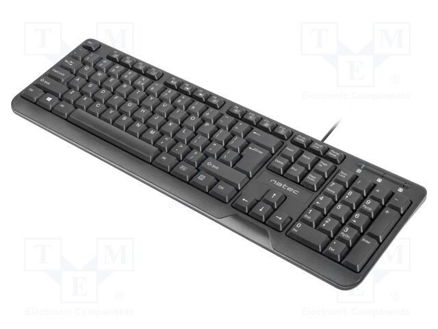Tastatură neagră USB NATEC slim cu cablu 1,8m US layout