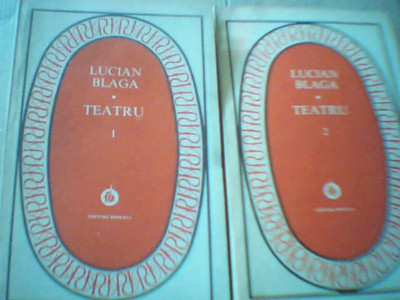 Lucian Blaga - TEATRU ( 2 volume ) / 1984 foto