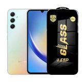 Folie de Protectie pentru Samsung Galaxy A34, TEO, Sticla Securizata ESD, Margini Negre, Rezistenta la Zgirieturi, Antistatica, 0.35 mm, Transparenta