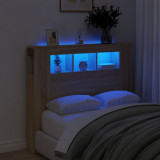 Tablie de pat cu LED, stejar sonoma, 120x18,5x103,5 cm, lemn GartenMobel Dekor, vidaXL