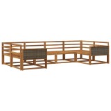 vidaXL Set de canapele de exterior 6 pcs natural Lemn Solid de Acacia 3382837