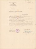 A417 Document cu ștampila &bdquo;Cercului Bănățenilor&rdquo; din București, 1942, semnat de Petre Nemoianu, manu propria