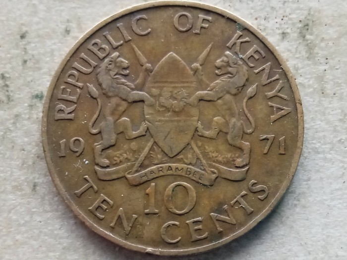 KENYA-10 CENTS 1971