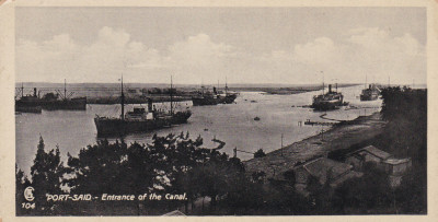 CARTE POSTALA 104 PORT-SAID - Entrance of the Canal foto