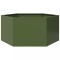 vidaXL Jardinieră grădină verde măsliniu 104x90x45 cm oțel hexagonal 851132