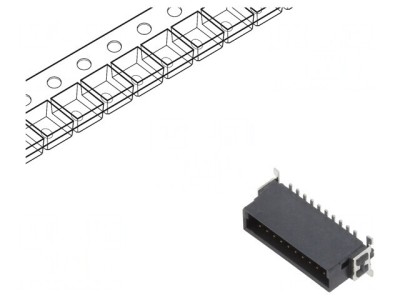 Conector PCB-PCB Tată 20 PIN 1.27mm Termoplast 55-125&amp;deg;C foto