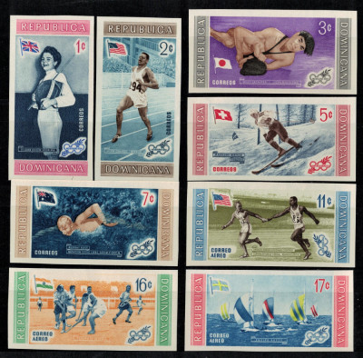 REP. DOMINICANA 1958 - Jocuri Olimpice Melbourne/ serie completa MNH foto