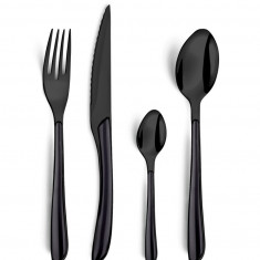 Set tacamuri 16 piese, Amefa, Trend Lumino, inox, negru