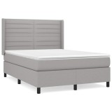 Cumpara ieftin Pat continental, gri deschis, 140x200 cm, material textil