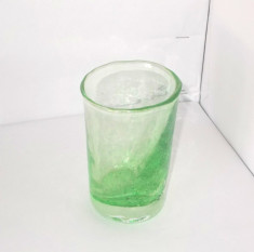 Vaza cristal fuzionat - unicat, obiect expozitie - semnata Lena Nilsson foto