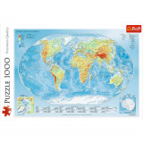 Puzzle 1000 piese - Harta Fizica a Lumii | Trefl