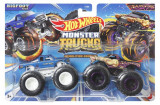 Hot Wheels Monster Truck Set 2 Masini Scara 1 La 64 Bigfoot Si Samson, Mattel