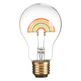 Lampă LED, Model Curcubeu, USB Type C, Sticlă, Diametru 6x10cm, Transparent, Oem