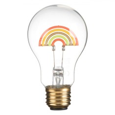 Lampă LED, Model Curcubeu, USB Type C, Sticlă, Diametru 6x10cm, Transparent