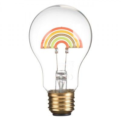 Lampă LED, Model Curcubeu, USB Type C, Sticlă, Diametru 6x10cm, Transparent foto